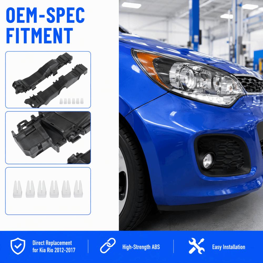 2 шт. Черный кронштейн бампера 865141W200 865131W200 Держатель крепления для Kia Rio 2012-2017 Ремонт кузова автомобиля