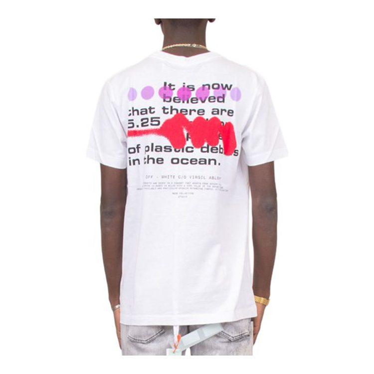 OFF WHITE Футболки Весна/Лето 20 Мужские Белые С круглым вырезом Умеренный прямой крой OMAA027S201850060188