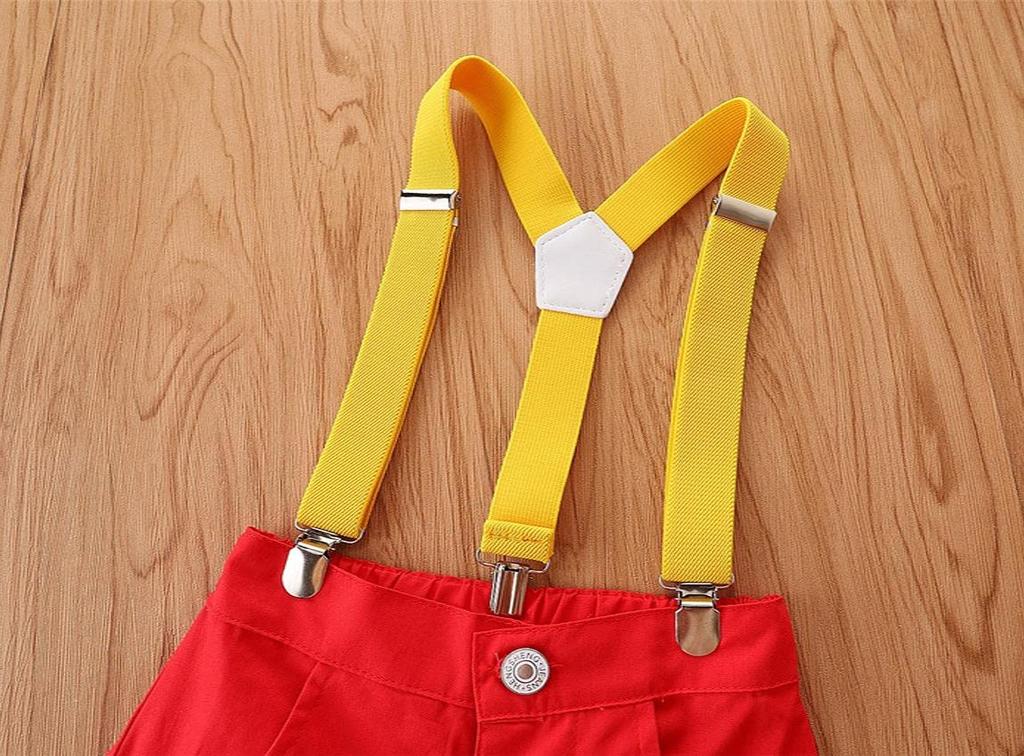 Dressy Daisy Mickey Mouse Baby Boy Halloween Costume with Suspenders, Short Sleeves, Gloves, and Headband, Sizes 6-12 Months