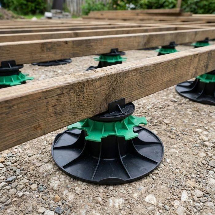 Plot terrasse bois réglable 40 à 60 mm - JOUPLAST - Carton de 11 plots