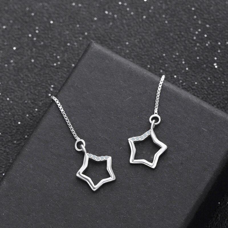 Танциз стерлингового серебра 925 пробы циркон серьги серьги-капли для женщин подарки на свадьбу