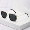 Модные Солнцезащитные Очки Европейский и Американский Металлический Маленькая Квадратная Рама Корейская Версия Очки Ретро Квадратные Солнцезащитные Очки УФ-Защита
