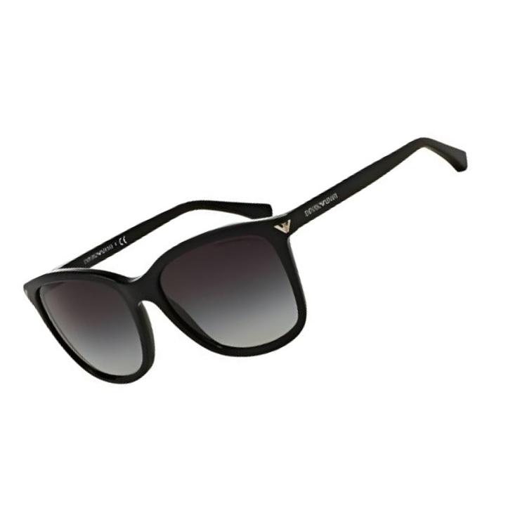 Emporio Armani Logo Design Square Sunglasses Women sunglasses Black 4060SOLE50178G