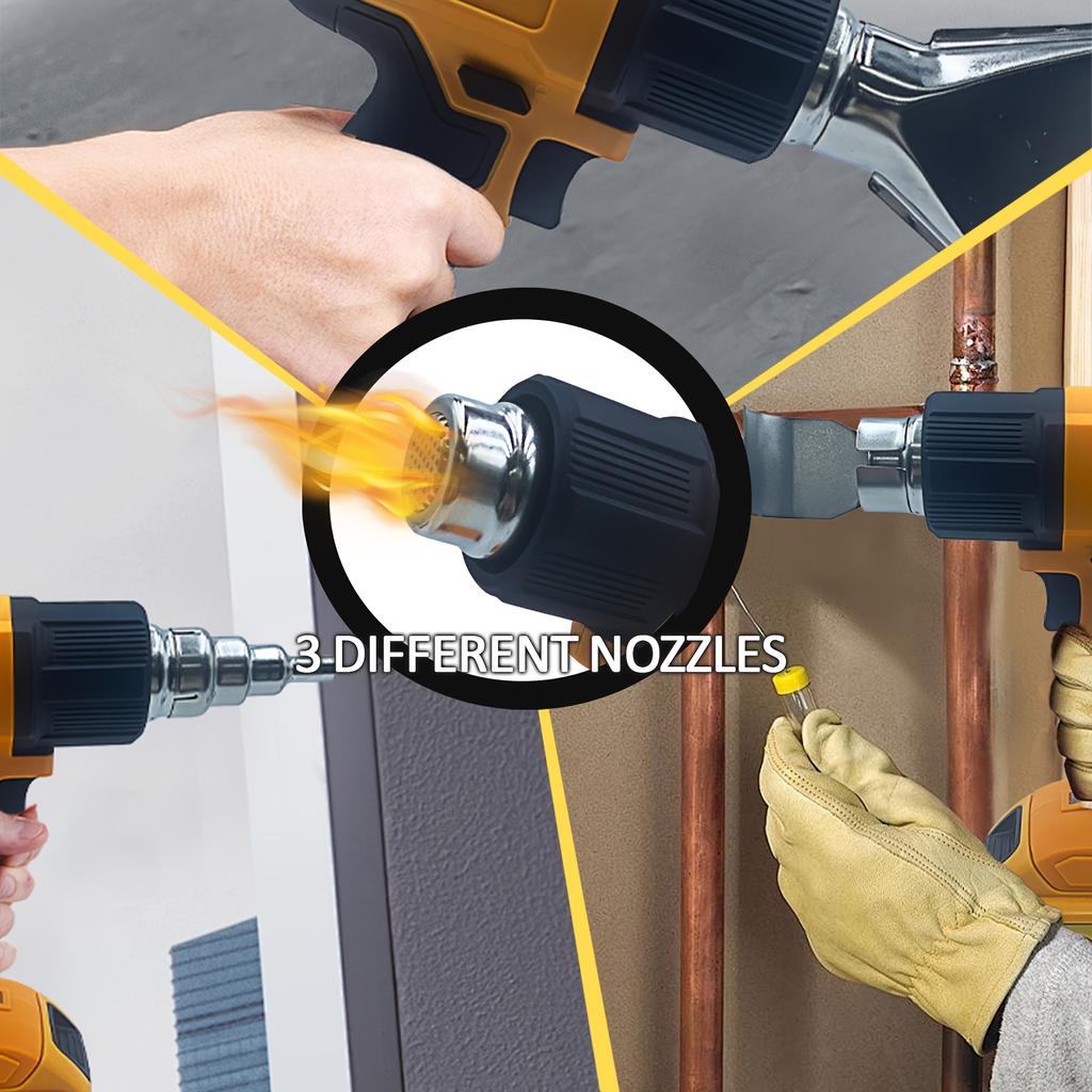 Беспроводной термофен на 20 В, быстрая термосварка при температуре 1022 градуса по Фаренгейту, для термоусадочных трубок, идеально подходит для поделок, термоусадочной упаковки, электроники