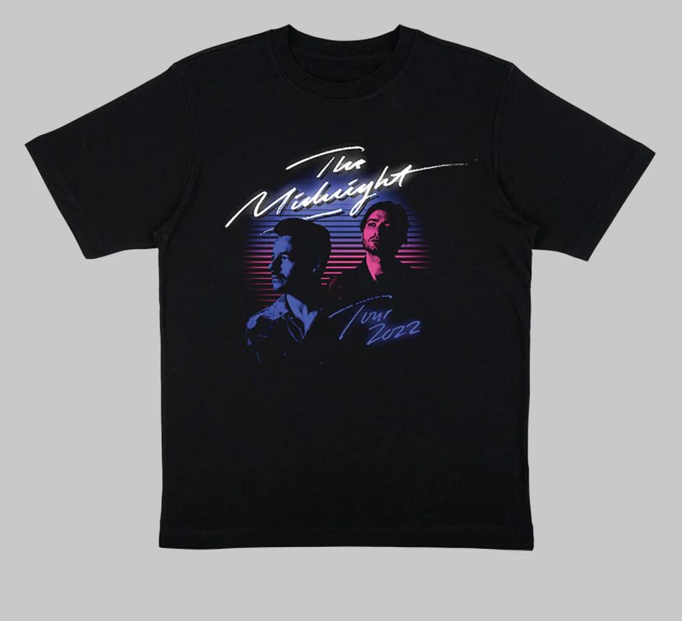 Черная футболка с портретом «Полуночная жизнь» Хлопок Взрослый Полный размер BL2.530 Унисекс футболка