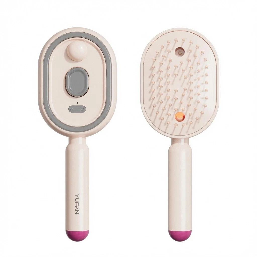 Electric Essence Oil Dispensing Hair Brush Comb Spray Air Cushion for Women Retractable Hair Massage Brush for Thick Fine Curly