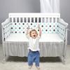 Baby Crib Bumper Pad Cotton Breathable Cushioned Padded Soft Safe Crib Liner Anti-Collision Bed Rail Guard for Toddlers Boys Girls
