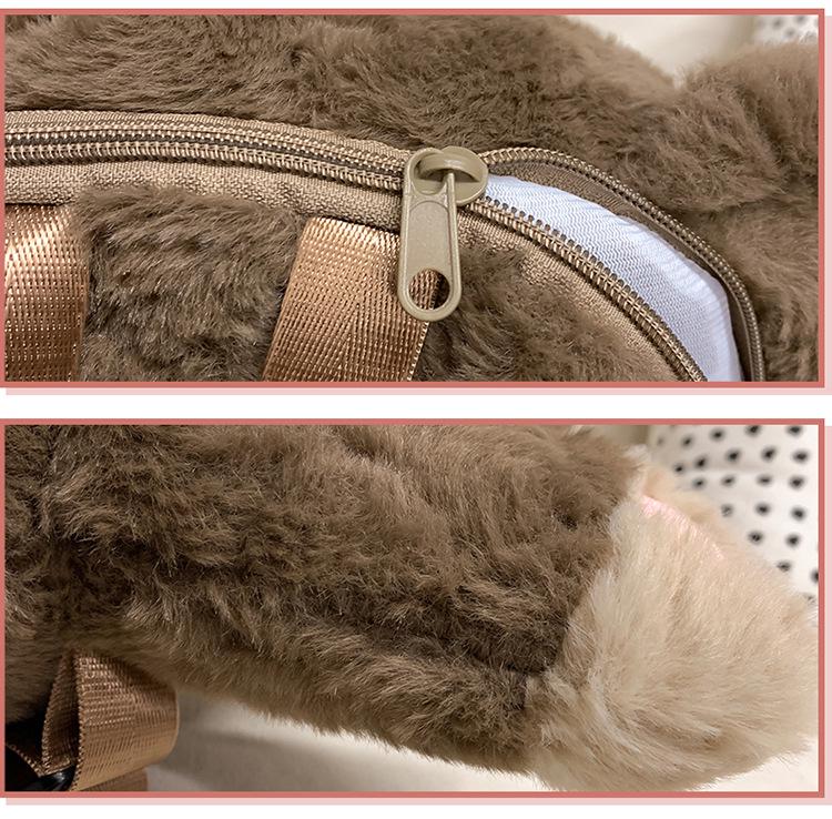 3D Мультяшный Плюшевый Рюкзак Мишка Тедди для Девочек