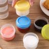 4Pcs 35Ml Salad Dressing Containers To Go Plastic Twist Top Sauce Condiment Container With Lid Lunch Box Accessories