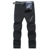 Winter Warm Soft Shell Fleece Zipper Pants Casual Pants Windproof Waterproof Men 'S Thick Trousers