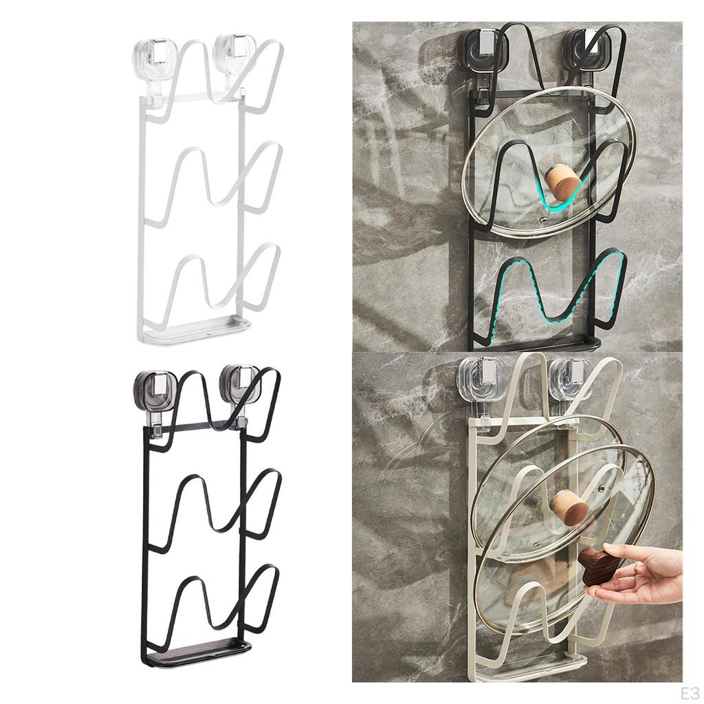 Органайзер для крышек кастрюль, подставка для разделочных досок, полка, универсальный, простой, настенный, для сковороды