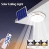 Светодиодный солнечный потолочный светильник, солнечная люстра для внутреннего и наружного использования 300 лм с дистанционным управлением, подходит для освещения гаража, павильона, амбара
