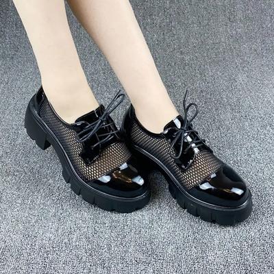 Модная черная обувь на платформе с ремешками, женская, на среднем каблуке, с круглым носком, женские туфли-лодочки по акции, элегантное платье, 39, быстрая доставка, весна, Y2k