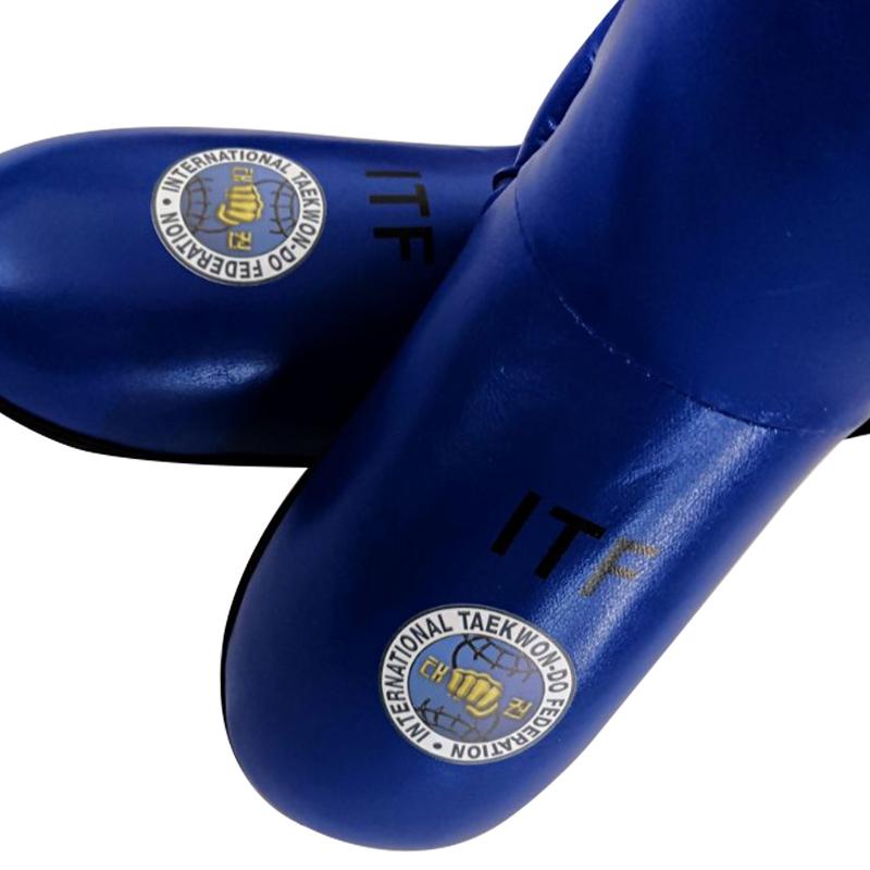 Taekwondo Red/Blue ITF Taekwondo PU Leather Gloves Foot Guard Ankle Gloves Martial Arts Karate Training Protector Equipment