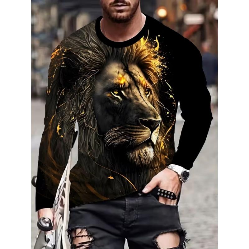 Men's Digital 3D Printed Round-neck Loose-Tee Shirt