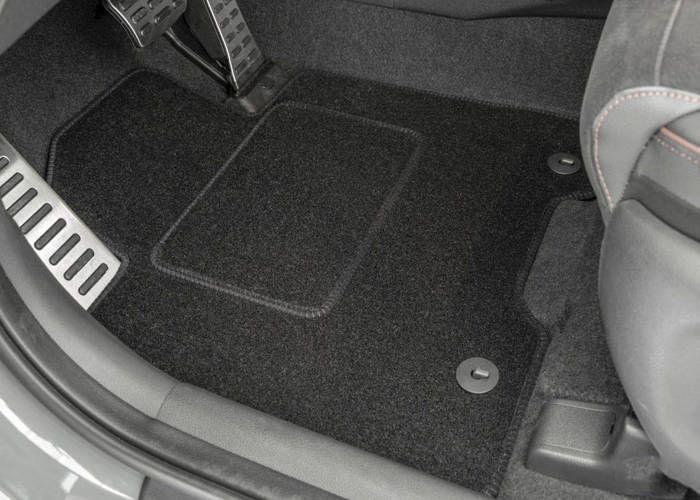 JJ Automotive | Tapis De Sol Noir Velours Sur Mesure Pour Pete Depuis 2001 4pcs, Renforcée Dans La Zone De La Pédale