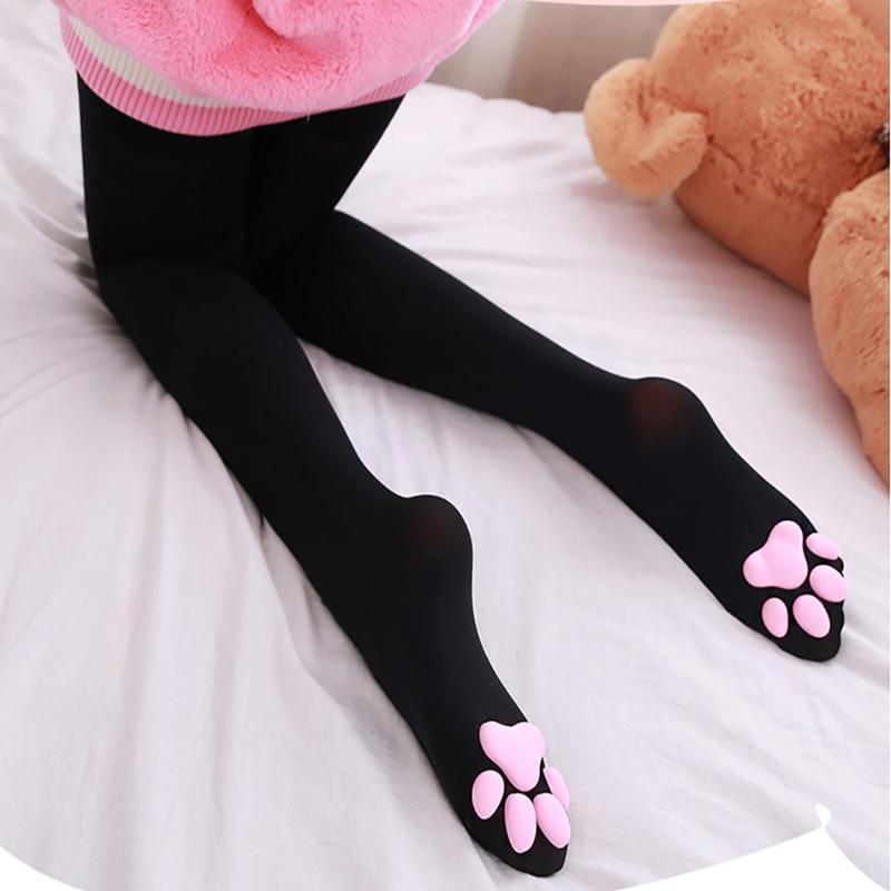 Cat Paw Socks Kawaii 3D Cat Claw Women Stocking Lolita Paw-Pad Thigh High Socks