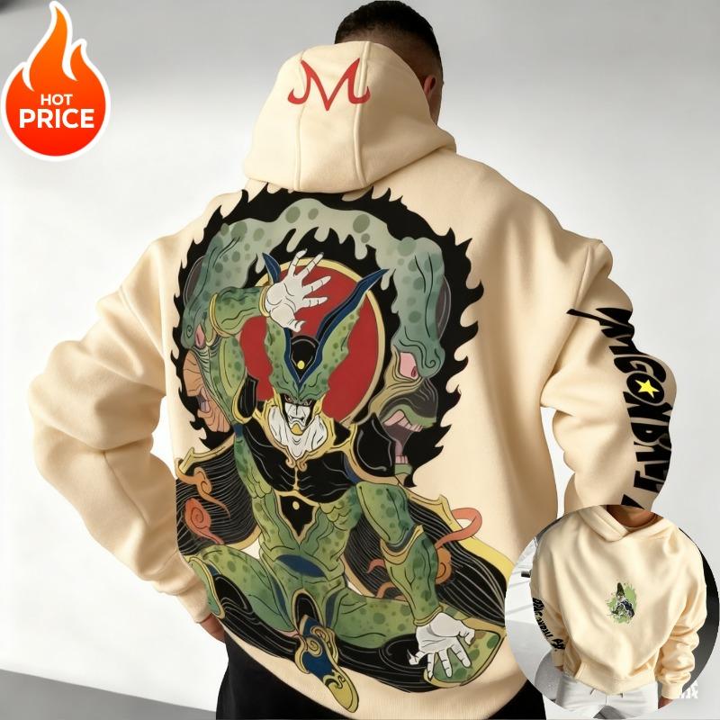 Супер Сайян Dragon Ball Винтажный Осенний Мужской Худи Зимний Женский Оверсайз Худи с Капюшоном Лонгслив