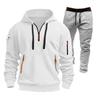 Men's Winter Fleece Multi-pocket Zipper Sweatshirt Suit Personalized Casual Hoodie Suit