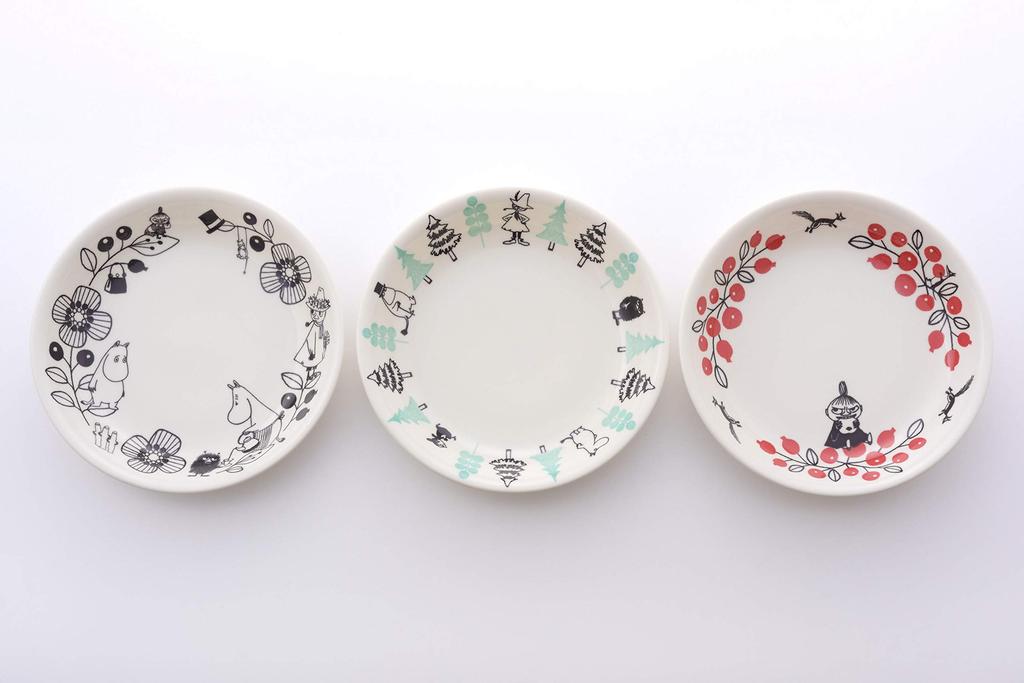 Yamaka Shoten Тарелка Карри Паста Муми-тролли Муми-тролли Тарелка для карри и пасты Набор из 3 штук Красный набор, Тарелка, Тарелка, Персонаж, Милый, Скандинавский, Долина, & (Дизайны наборов) Белый,