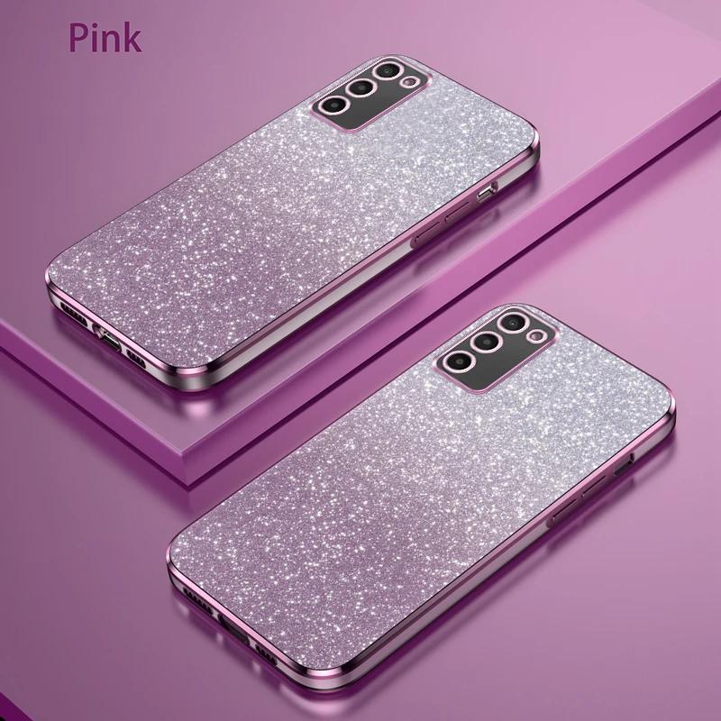 Shiny Glitter Plating Silicone Case for Samsung Galaxy A05S A02S A03S A03 A04 A04E A04S A05 A 05 04 03 02 Soft Back Cover Coque