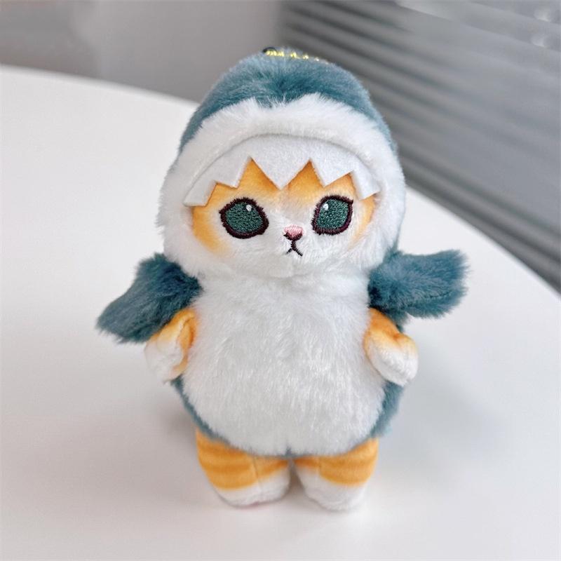 Плюшевая игрушка Кот-Акула, мягкая подвеска-украшение для детей, рождественский подарок