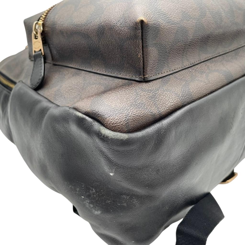 Used COACH Backpack Charlie Charlie Backpack in Signature CanvasBackpack Â· Daypack Brown/black Coated canvas/leather Women
