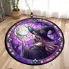 Vibrant Coral Reef Dolphin Underwater Round Area Rug Colorful Marine Pattern Non-Slip Floor Mat for Living Rooms Kids' Play Area