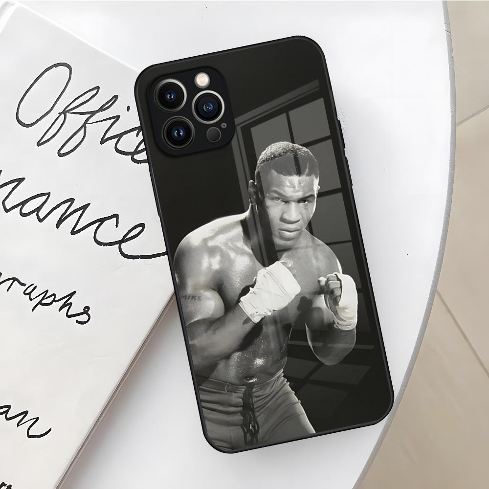 Чехол для телефона Мужской Боксер Майк Тайсон для Iphone 16 15 14 12 11 13 Pro Max Mini X Xr Xs Se 8 Puls Стеклянная Крышка