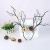 Gothic Deer Antlers Flower Hair Band Christmas Cosplay Hair Accessories