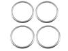 BRIGHTZ XV GT Ultra-Mirror Finish Stainless Steel Plated Center Wheel Cap Rings (4-Piece Set) [SID-ETC-SMA-019] GT3 GT7 GTE
