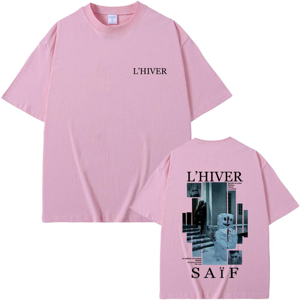 Rapper Saif Lhiver Album Graphic Tshirts Men Women Hip Hop Fashion Pop Music Tshirt Male Casual Vintage T Shirts Streetwear