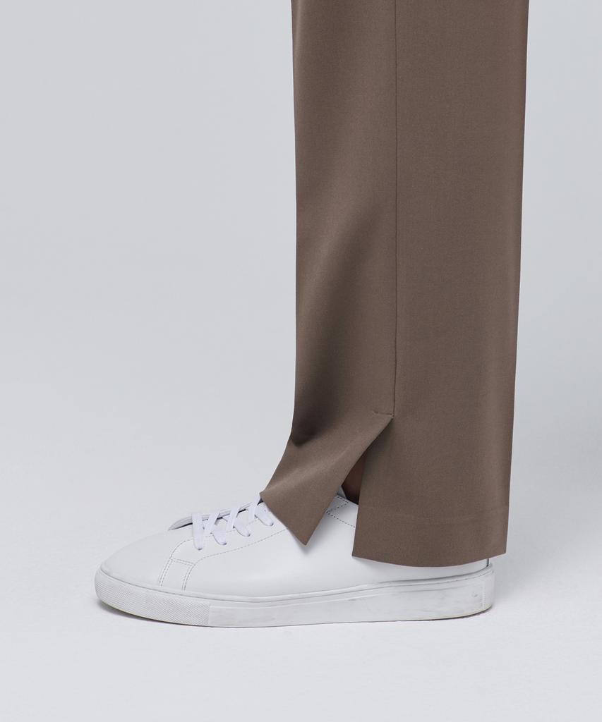 MUSINSA STANDARD Semi-Wide Slit Hidden Banding Slacks [Light Brown]