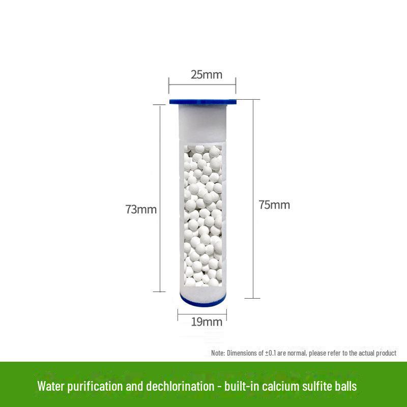 Shower Nozzle Replacement Filter Element with High Compression Cotton Core for Water Purification.