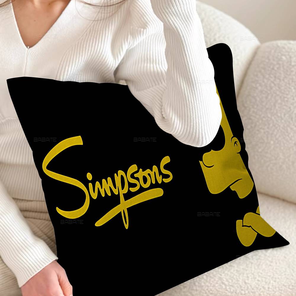 Cartoon The S-Simpsons Cushion Cover Pillow Cover Decor Pillowcase Printed Cushion Case For Couch