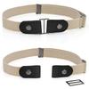 Leather Elastic Belt For Men And Women With Metal Buckle And Adjustable Fit