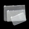 5pcs Transparent Zipper PVC Storage Bag Antioxidant Matte A5/A6 Cash Envelope Information Storage Folder School Office Supplies