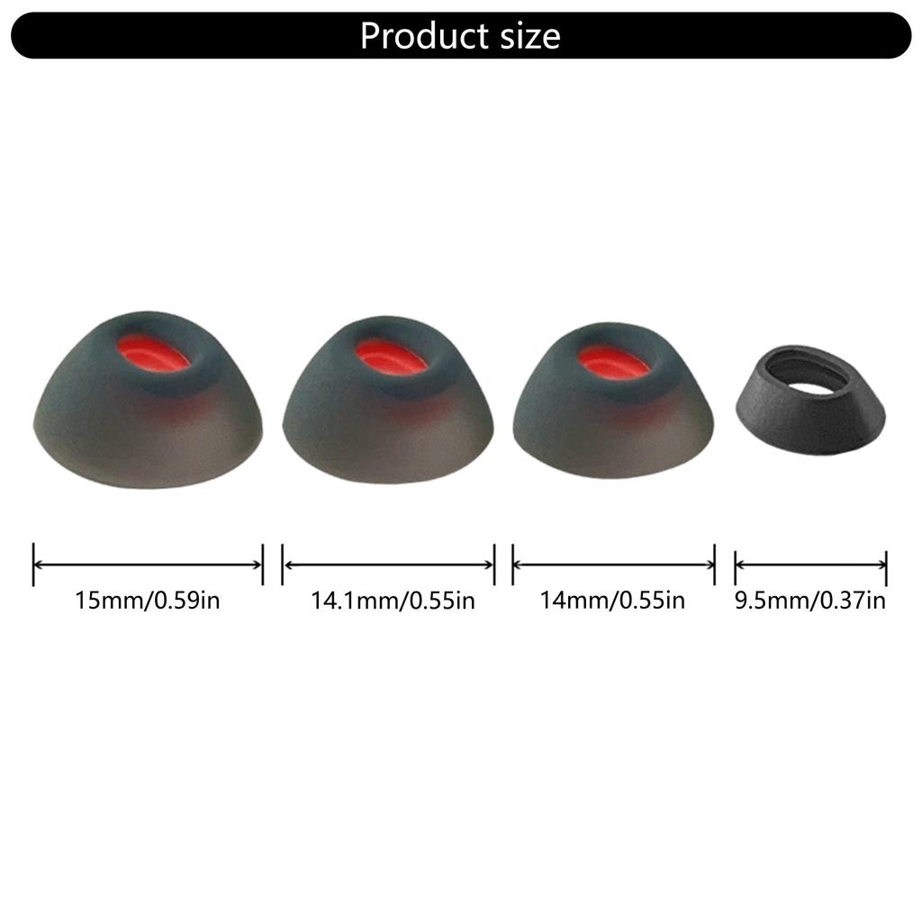 Silicone Ear Tips Earbud Covers for JBL Tune Flex True Wireless Earbuds Comfort Fit Replacement Eartips