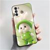 For Motorola Moto G 2022 Case XT2213 Soft Cover Cute Love Rabbit Funny Cartoon Black Silicone Phone Case For Moto G 2022 Casing