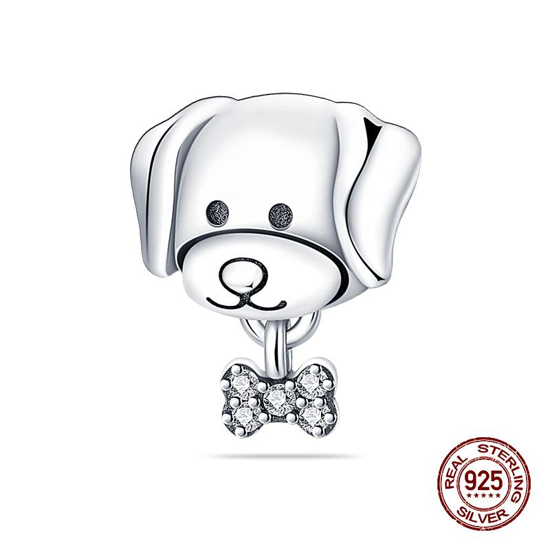 100% стерлингового серебра 925 пробы, лев, собака, слон, светлячок, кошка, дерево жизни, подвески в виде животных, подходят для оригинальных браслетов 925, ювелирные изделия своими руками