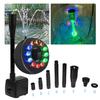 15W Led Pool Submersible Water Pumps for Aquarium Fish Tank Garden Pond Statuary Outdoor Fountain Pump with 12 Leds Lights