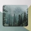 Mousepad Forest Deep Green Square Mouse Pad Desk Decoration Mousepad Fog Mouse Pad Office Decor Round Mouse Pad Office Supplies