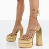 Fashion 2024 New Brand Spring Summer Sandals Open Toe Chunky Platform High Thick Heel Women Sexy Elegant Party Office Lace Up Shoes