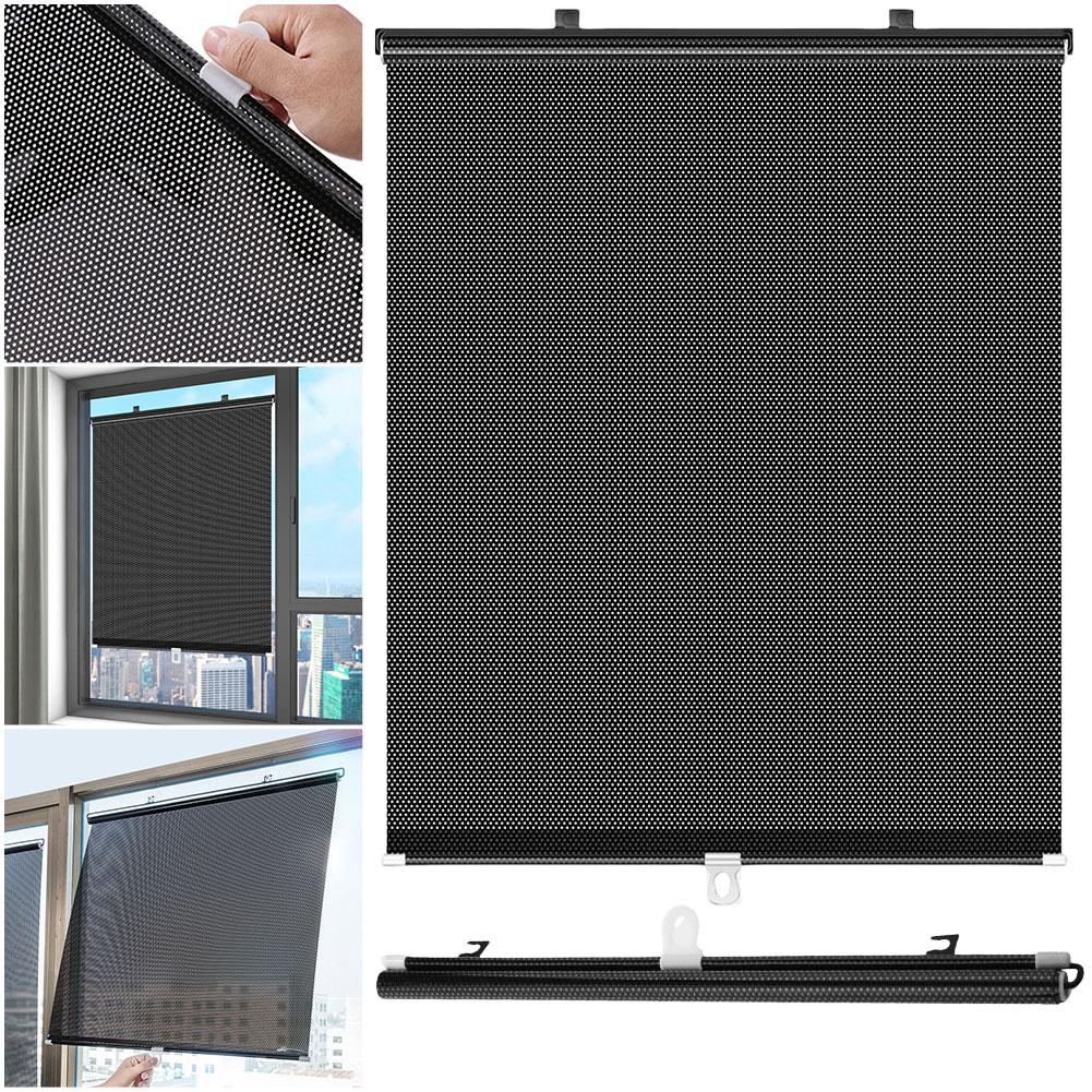 Universal Roller Blinds Suction Cup Sunshade Window Shade Nail-free Easy Install Blackout Curtain for Car Bedroom Kitchen Office