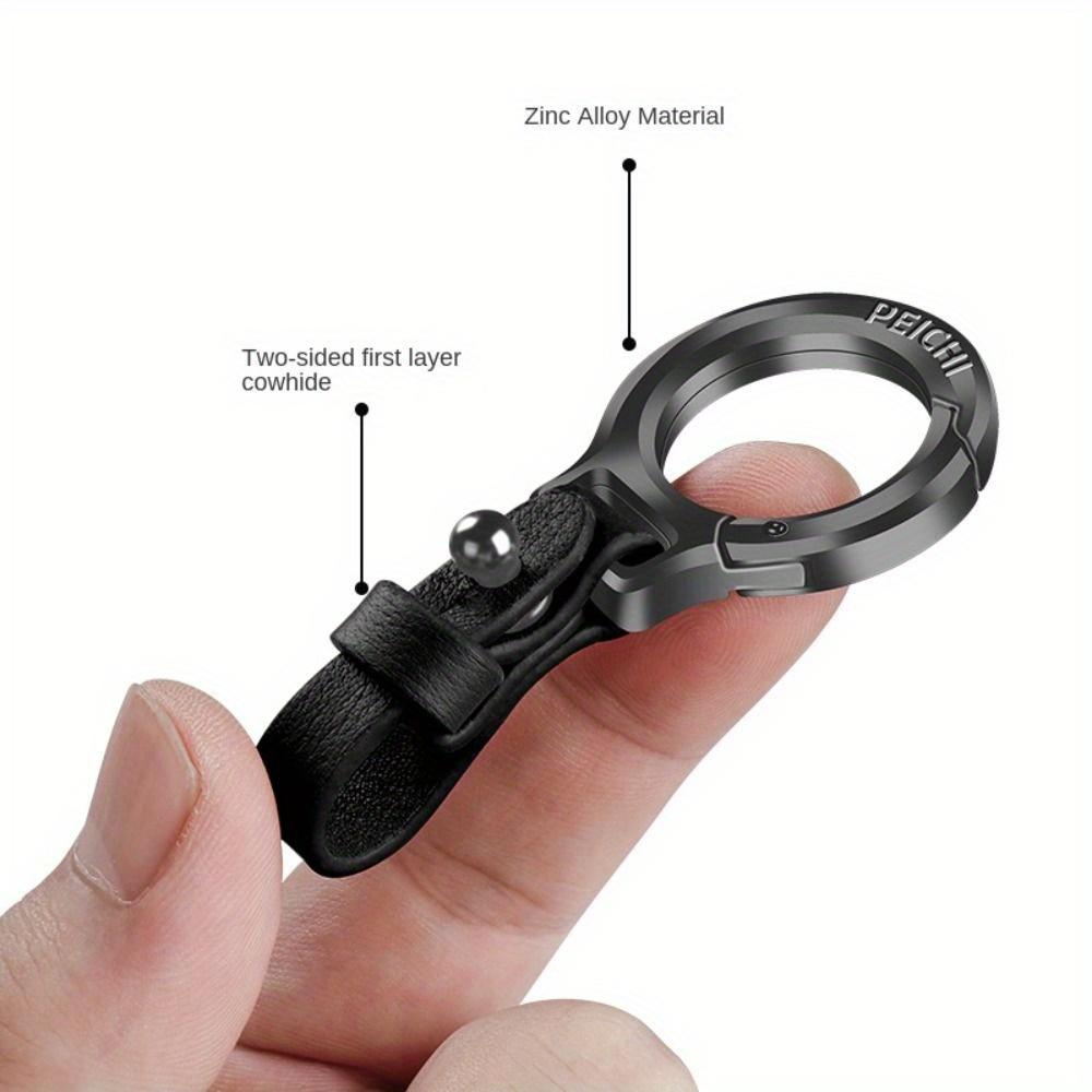 Кожаный брелок для ключей с пряжкой на поясной ремень, карабин, автомобильный держатель для ключей, маленькие брелоки для подарка, инструмент для отдыха на природе