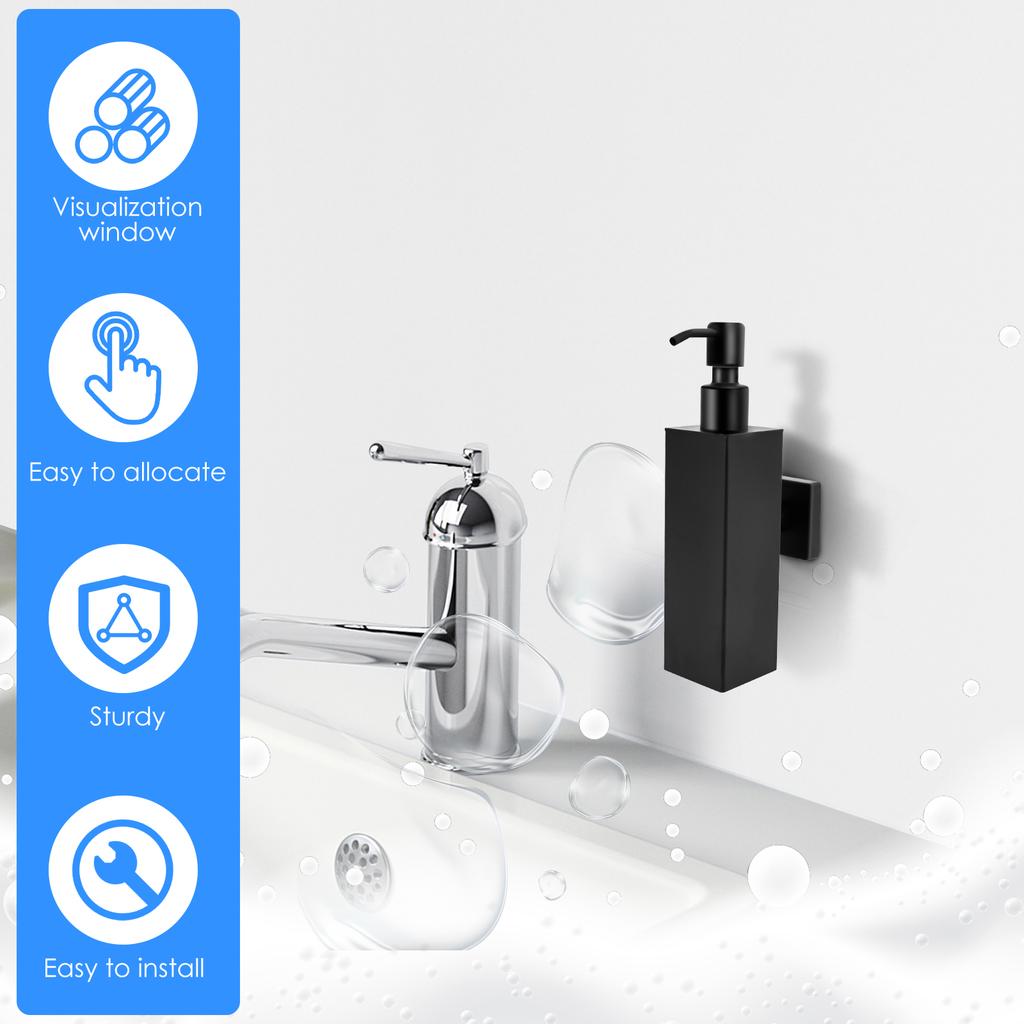 Stainless Steel Wall Mounted Hand Soap Dispenser Manual Soap Dispenser Hotel Liquid Soap Dispenser Home Bathroom Accessories