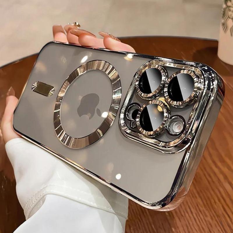 Официальный чехол для телефона Desert Gold для iPhone 17 16e 15 14 13 12 11 Pro Max Plus Прозрачный Магнитный Magsafe Защита объектива Мягкая крышка