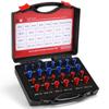 26-Piece Nut and Bolt Thread Gauge Set (Red and Blue)