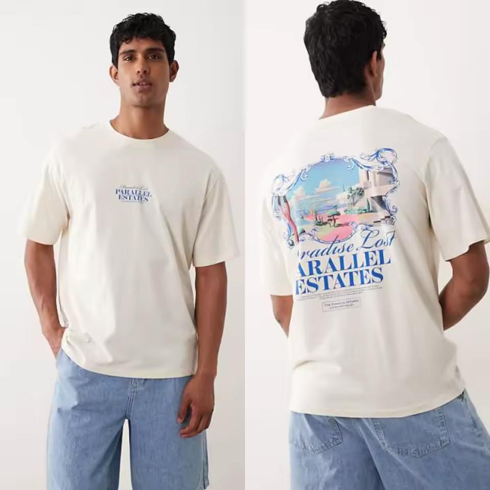 Summer New Men's Streetwear Brand Clothing Graphic Printing High-end Luxury Unisex Style Both of Men and Women