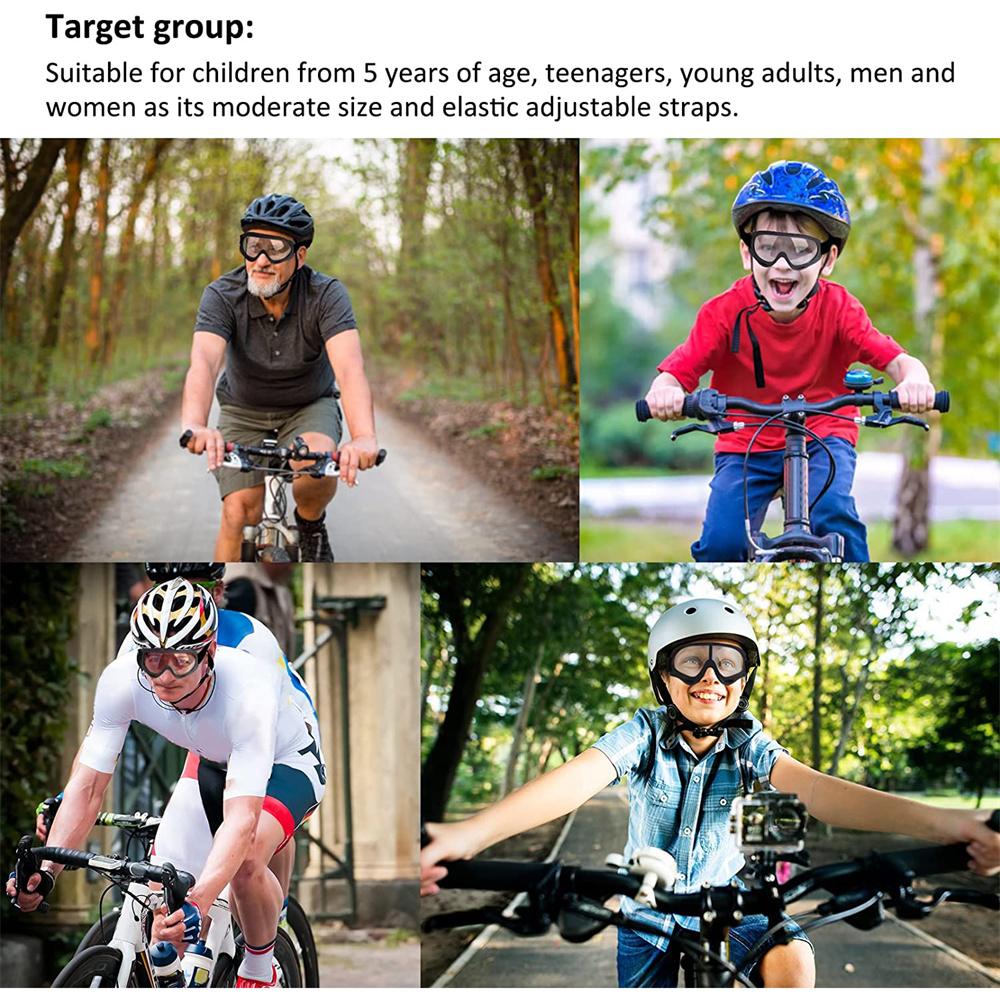 1 шт. Мотоциклетные очки для ношения поверх очков UV400 Антизапотевающие Небьющиеся Прозрачные линзы